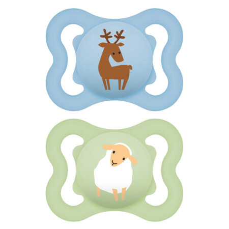 זוג מוצצי סיליקון איר מאמ MAM AIR – 0-6