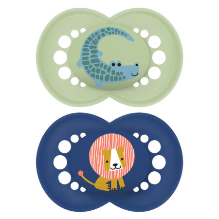 זוג מוצצי סיליקון מאמ 6+ ג'ונגל – MAM ORIGINAL