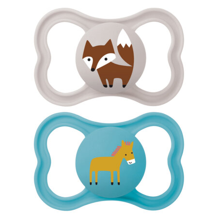 זוג מוצצי סיליקון מאמ 6+ איר – MAM AIR