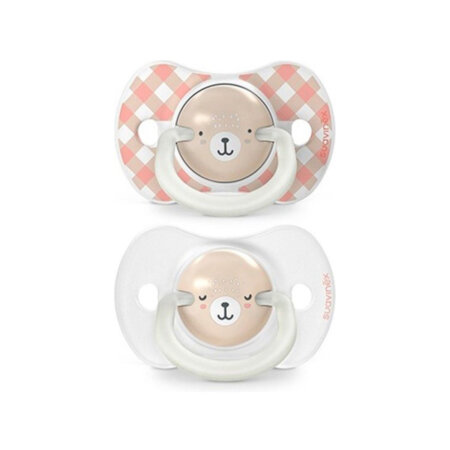 זוג מוצצים פיז' זוהר בחושך Night& Day מידה 6-18 – Suavinex